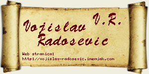 Vojislav Radošević vizit kartica